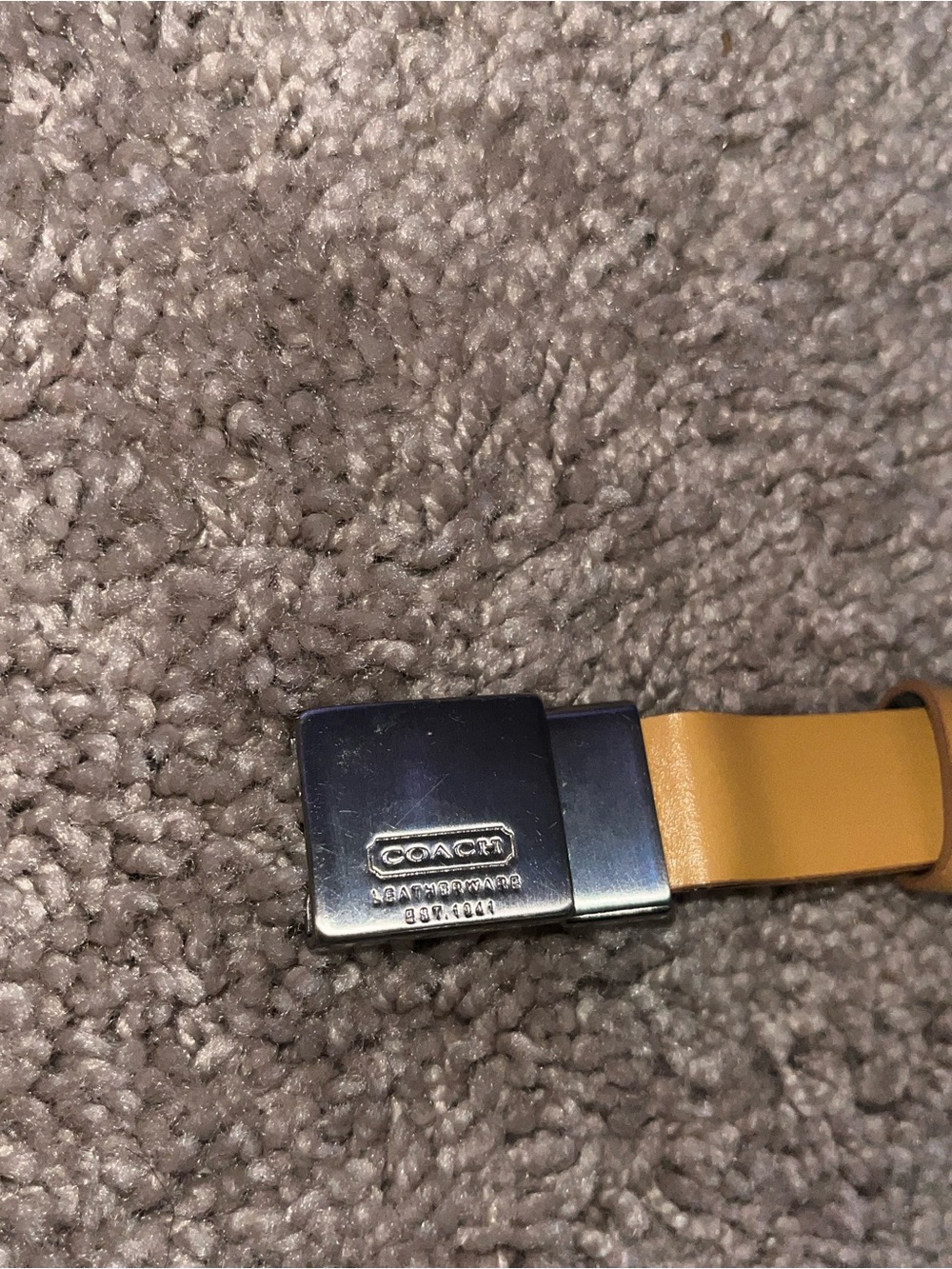 Coach Tan Leather Belt